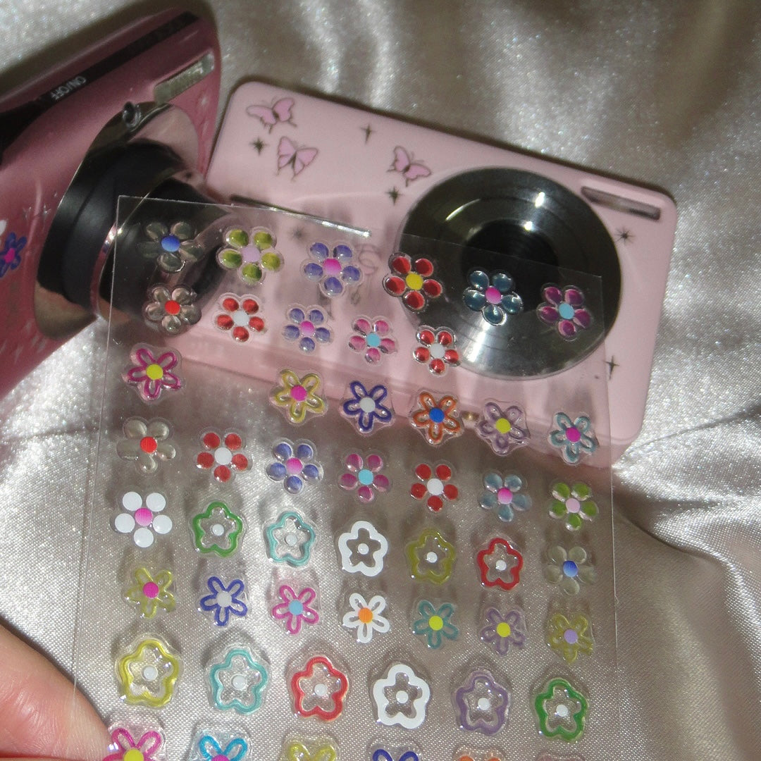 Colorful Flower DIY Digicam Sticker