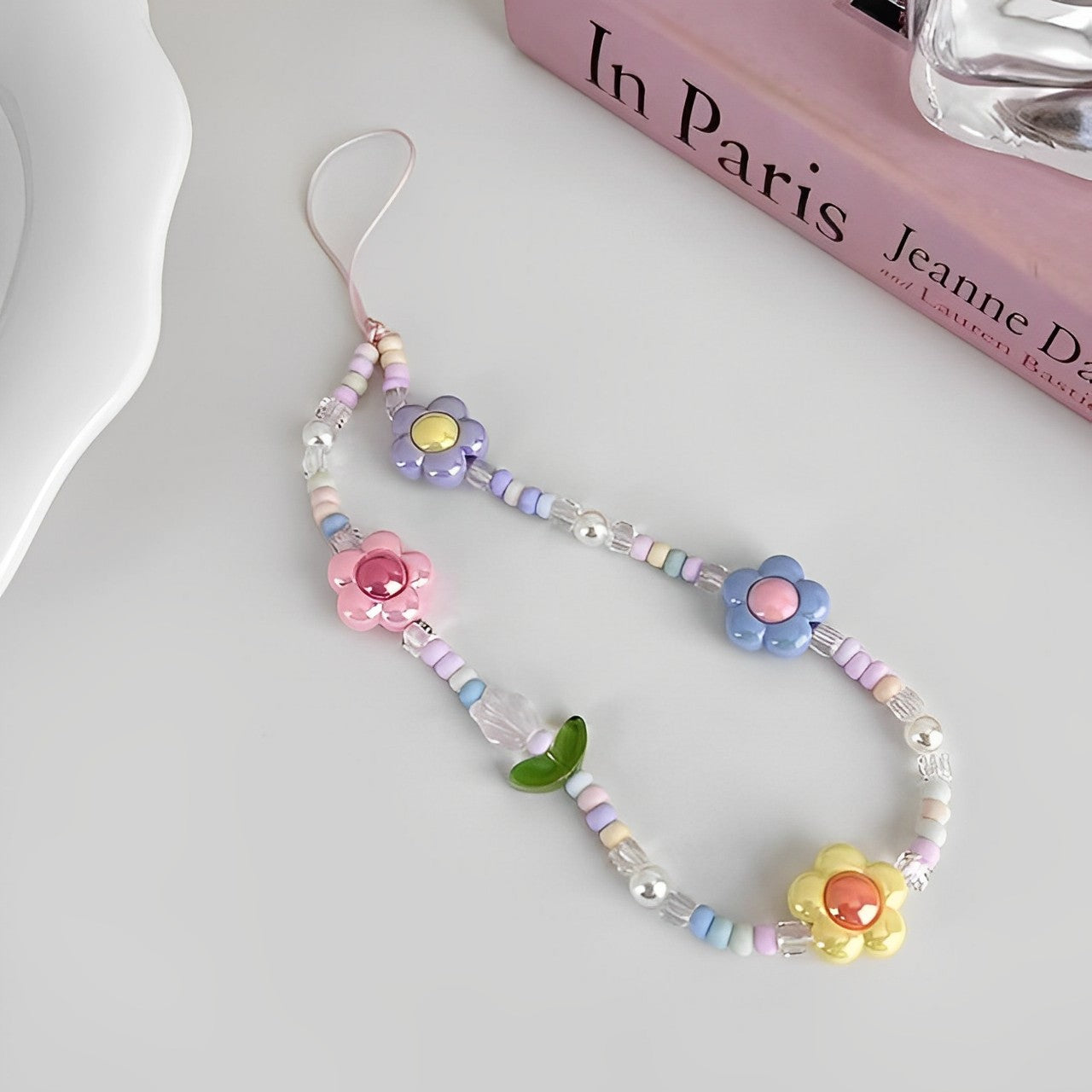 Sunflower Charm Beads Y2K Digi Keychain