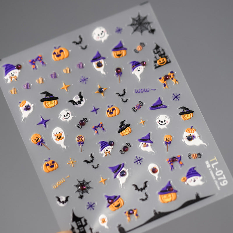 Pumpkin Ghost Halloween DIY Digicam Sticker