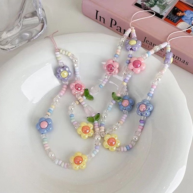 Sunflower Charm Beads Y2K Digi Keychain