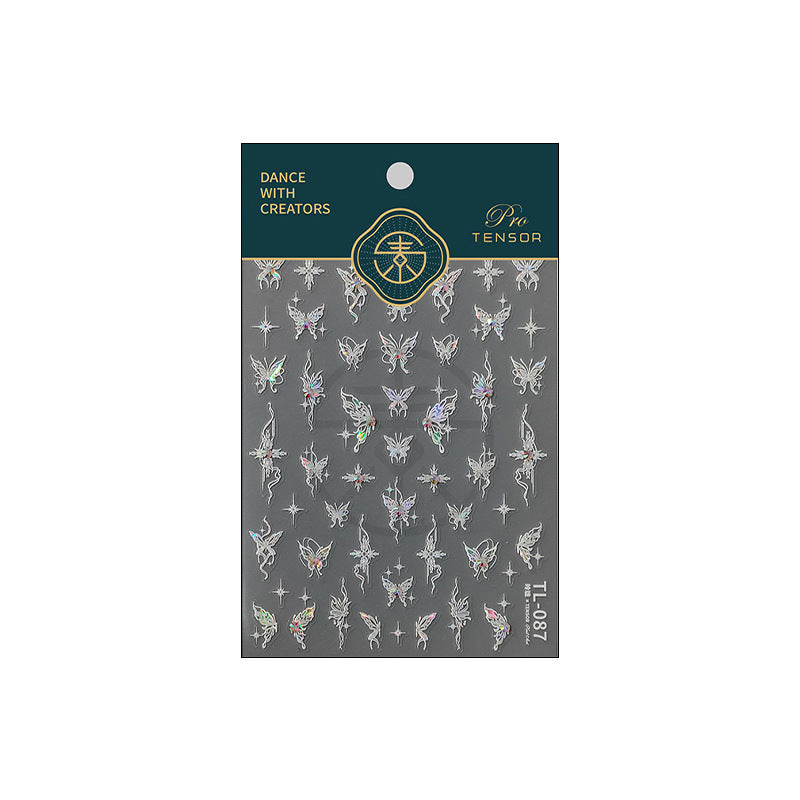 White Butterfly Speckles DIY Digicam Sticker