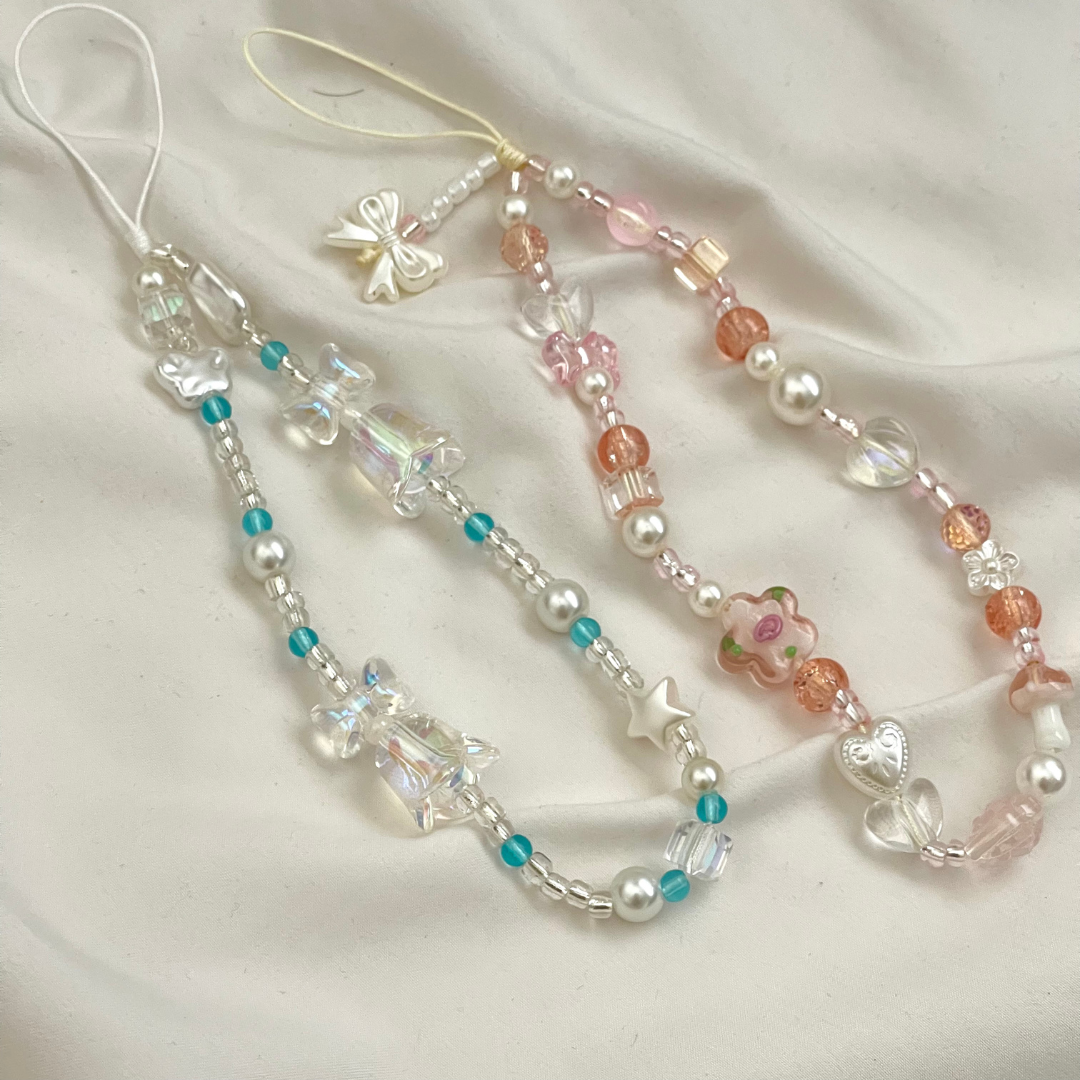 Pink Ocean Y2K Digi Keychain