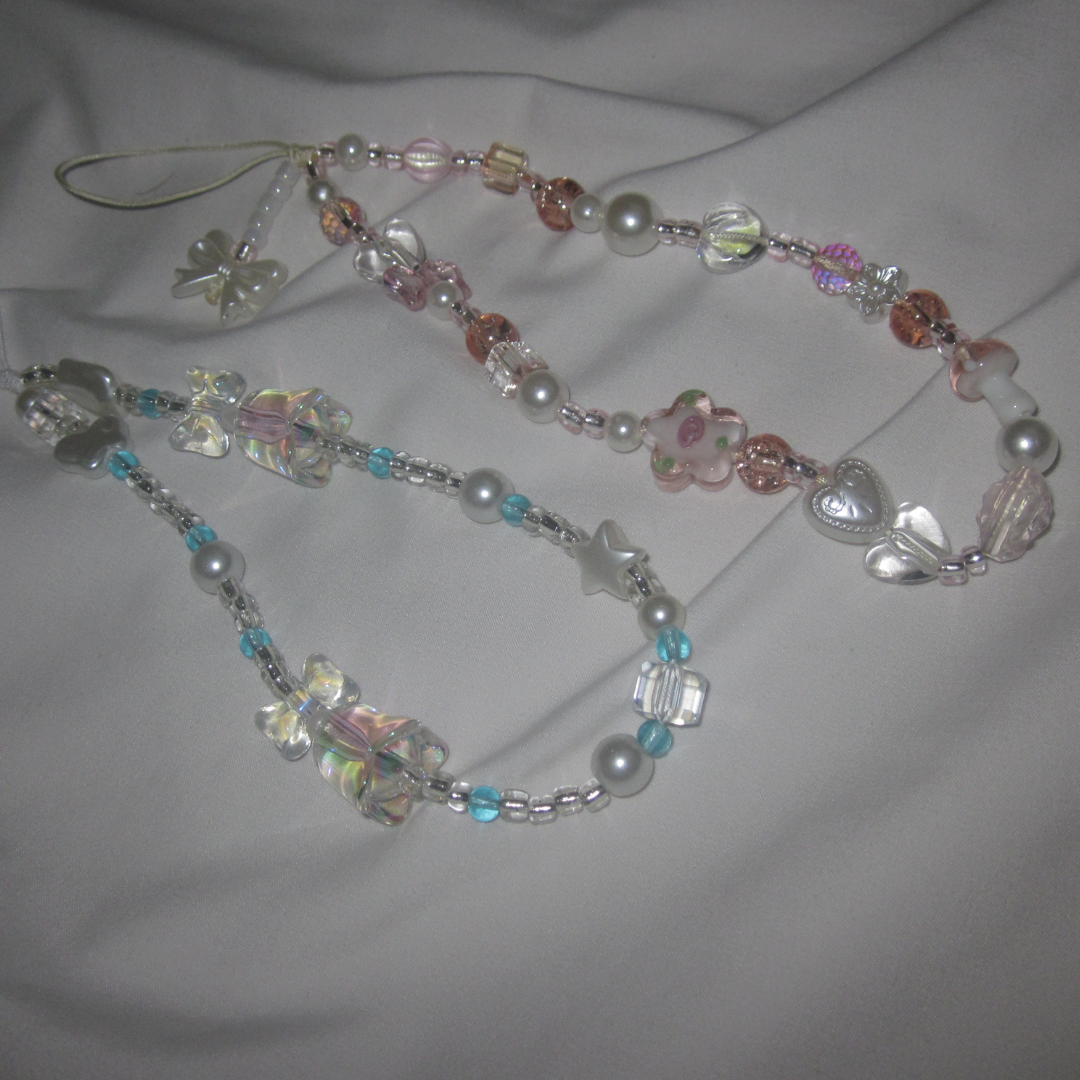 Pink Ocean Y2K Digi Keychain