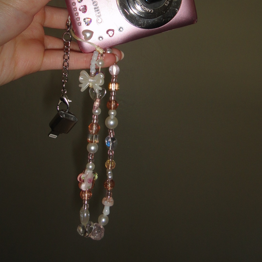 Pink Ocean Y2K Digi Keychain