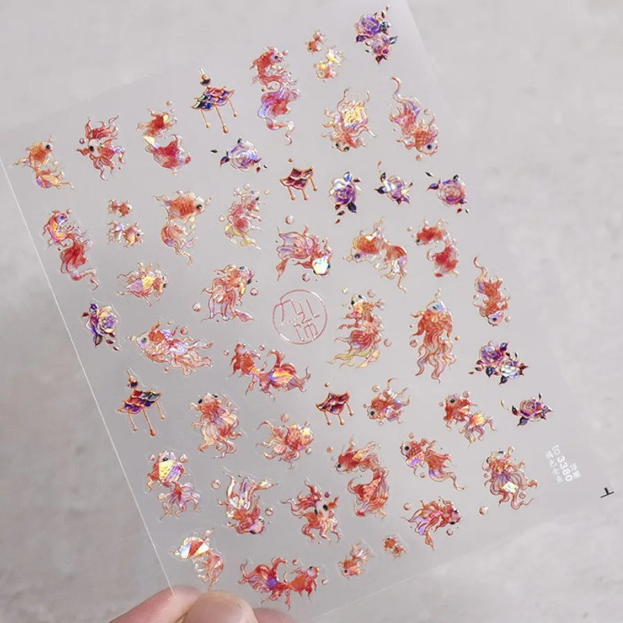 Golden Koi Fish DIY Digicam Sticker