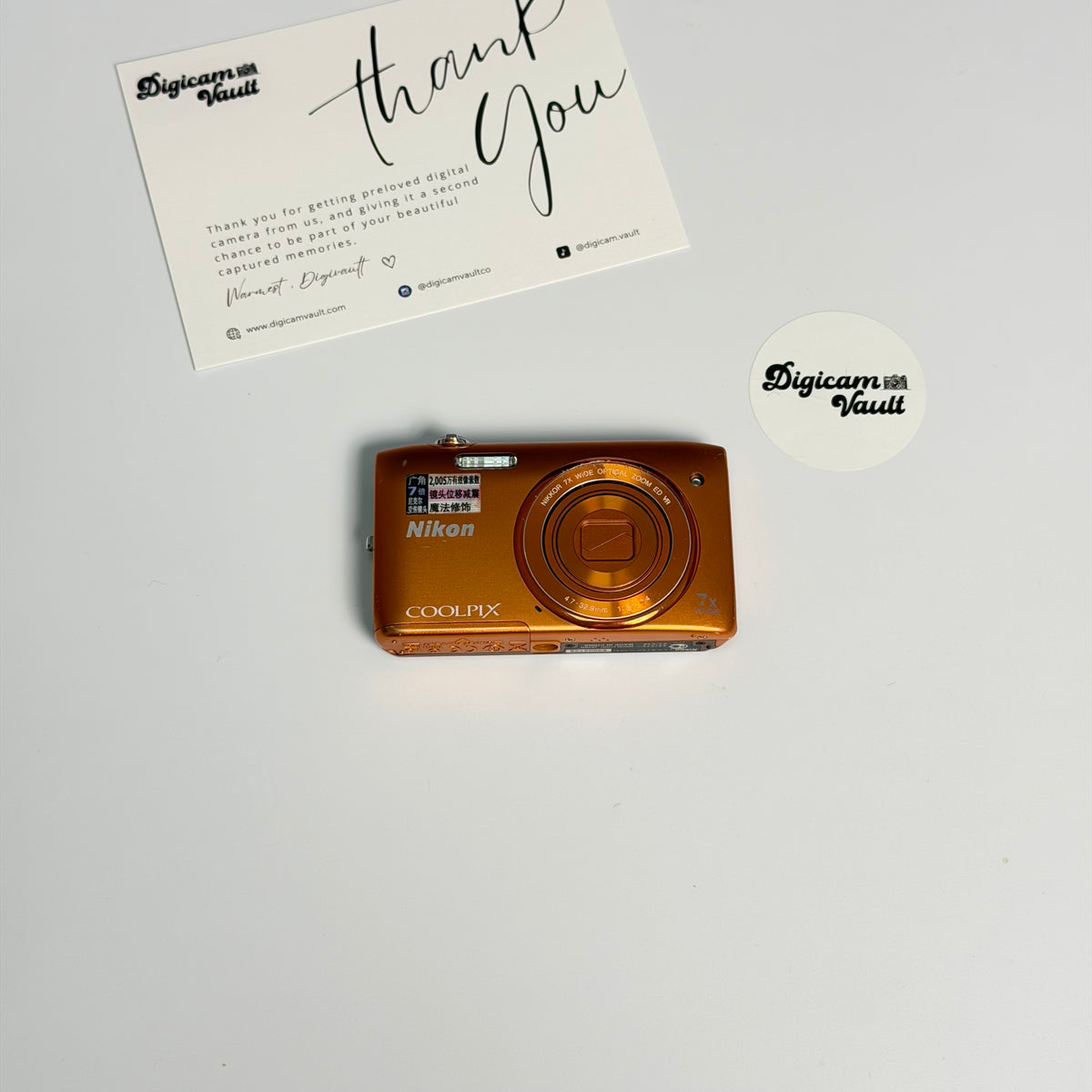 NIKON COOLPIX S3500 [ORANGE] - NEW FAV✮