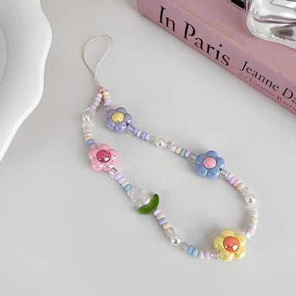Sunflower Charm Beads Y2K Digi Keychain