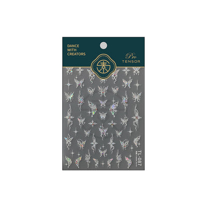 White Butterfly Speckles DIY Digicam Sticker