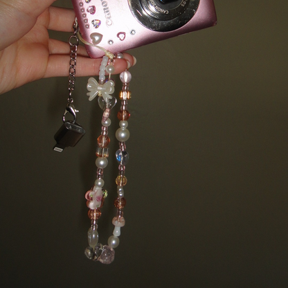 Pink Ocean Y2K Digi Keychain